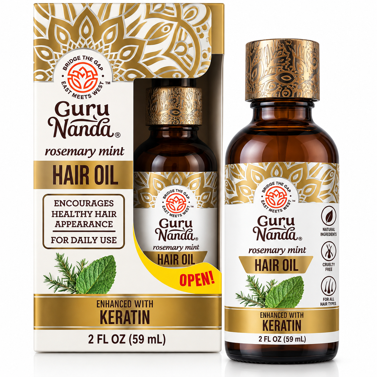 GuruNanda Natural Oils & Beauty Care – 2 fl oz (59 mL)