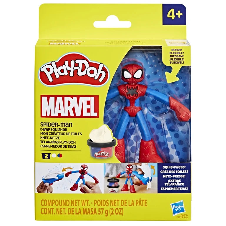 Play-Doh Marvel Spider-Man Thwip-Squisher Toy with 2 oz Compound – Ages 4+