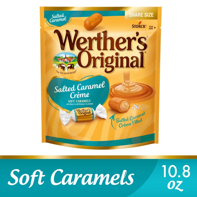 Werther’s Original Salted Caramel Crème Soft Caramels – Share Size, 10.8 oz