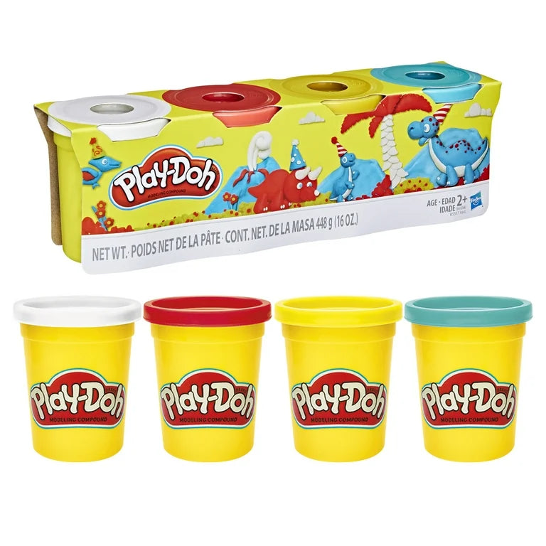 Play-Doh 4-Pack – Classic, Wild & Sweet Color Assortments, 3 oz Cans