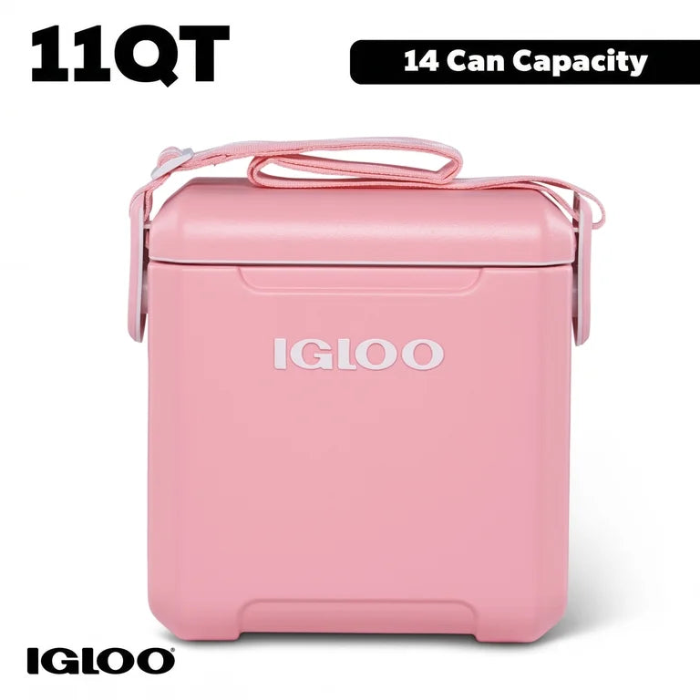 Igloo 11-Quart MaxCold Cooler with Adjustable Shoulder Strap – Pink