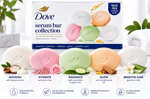 Dove Serum Bar Collection – 5 Beauty Bars, 4.4 oz Each (22 oz Total)