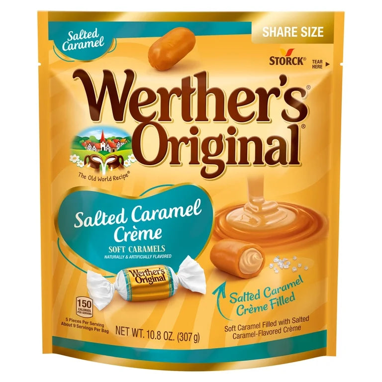 Werther’s Original Salted Caramel Crème Soft Caramels – Share Size, 10.8 oz