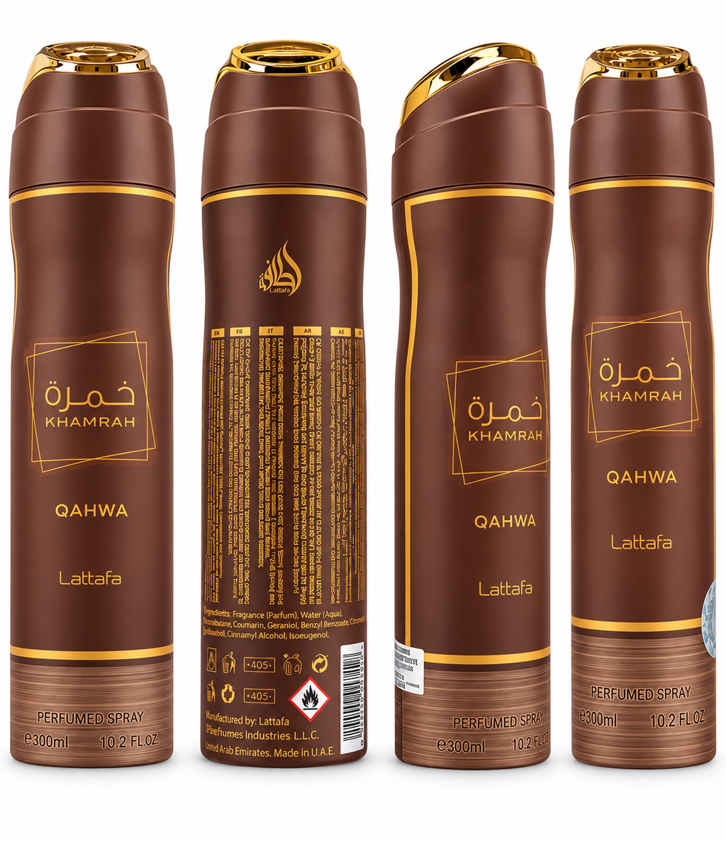 Lattafa Khamrah Qahwa Perfumed Spray – 300 mL / 10.2 fl oz